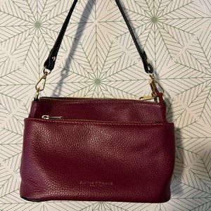 Divina Firenze Made in Florence, Italy Lilla Plum Leather Handbag